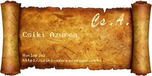 Csiki Azurea névjegykártya